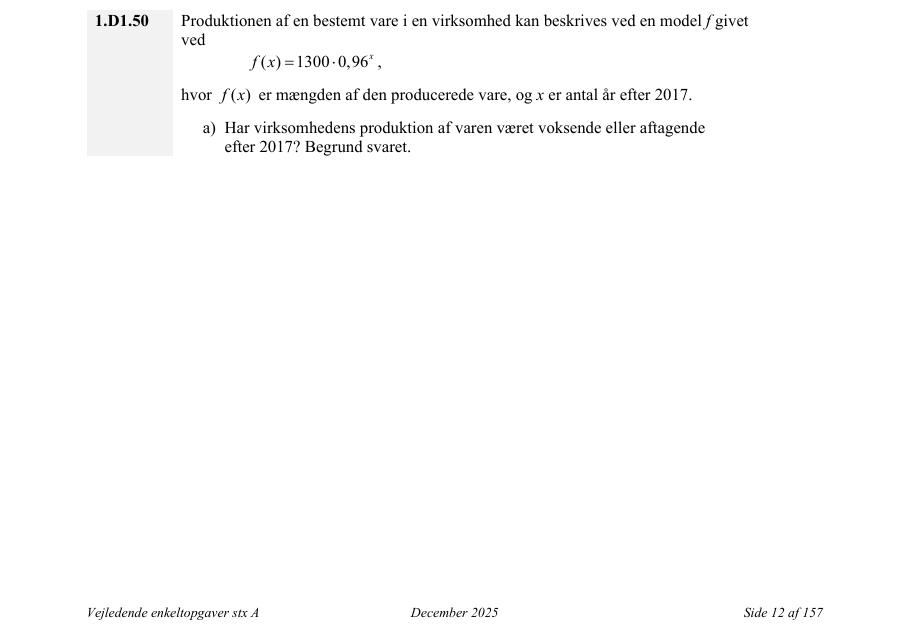 Officiel PDF-tekst for opgave 1.D1.50