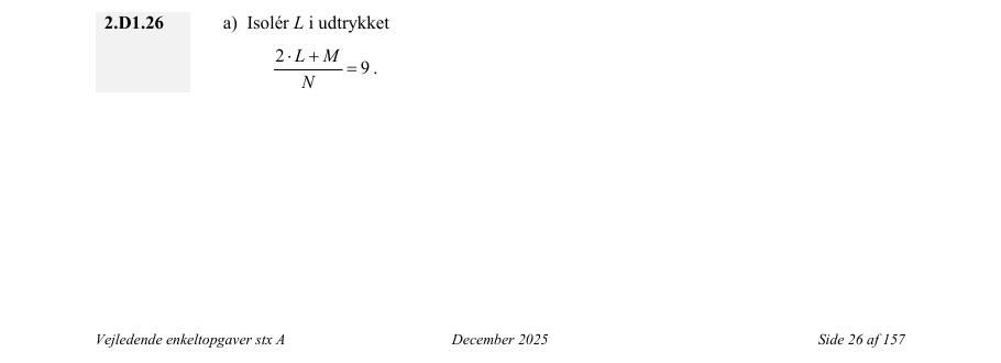 Officiel PDF-tekst for opgave 2.D1.26