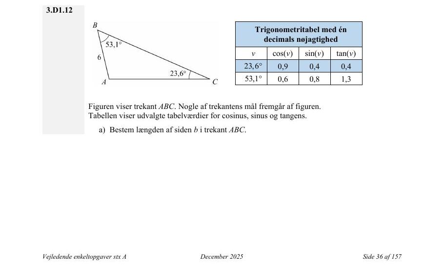 Vejledende enkeltopgave 3.D1.12