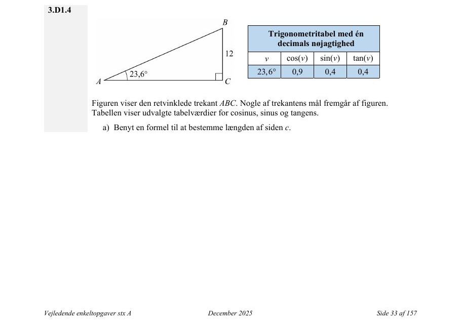 Vejledende enkeltopgave 3.D1.4