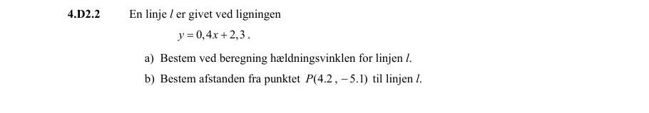 Vejledende enkeltopgave 4.D2.2