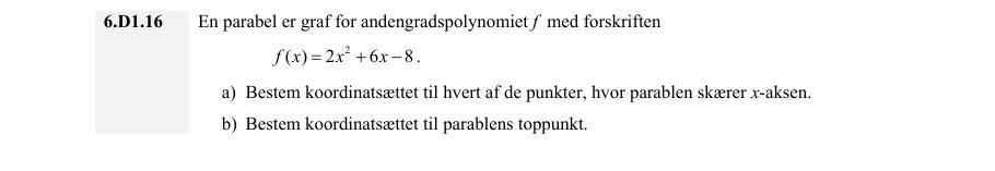 Vejledende enkeltopgave 6.D1.16