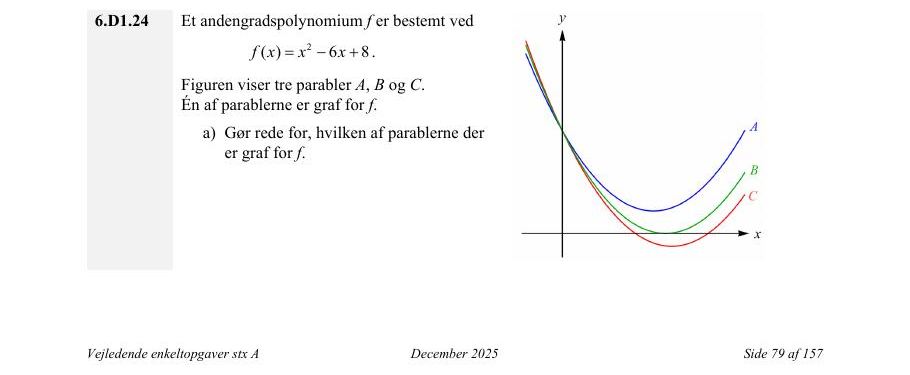 Vejledende enkeltopgave 6.D1.24