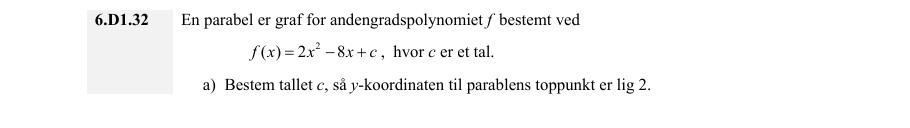 Vejledende enkeltopgave 6.D1.32