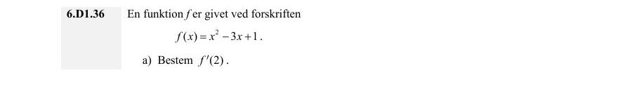 Vejledende enkeltopgave 6.D1.36