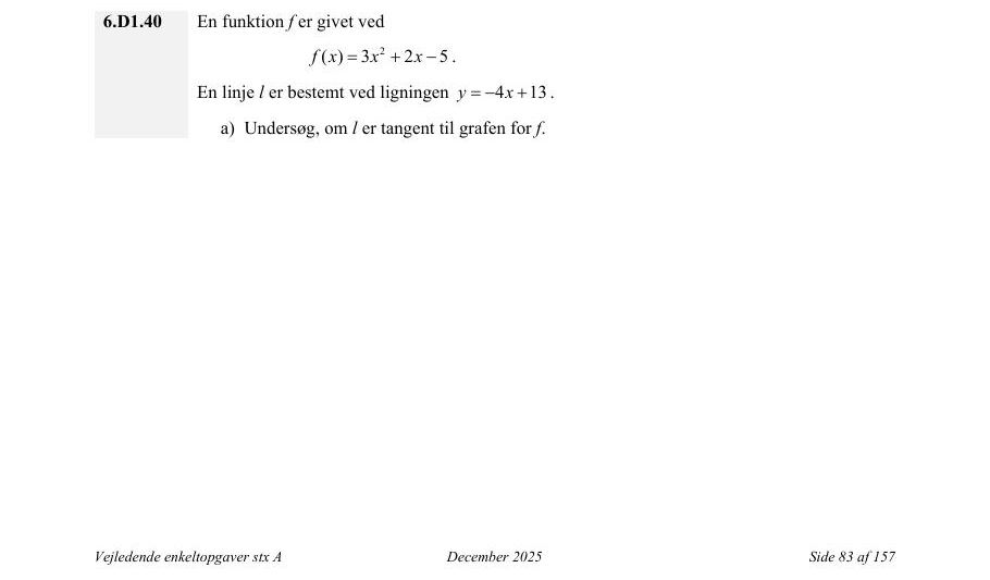 Vejledende enkeltopgave 6.D1.40