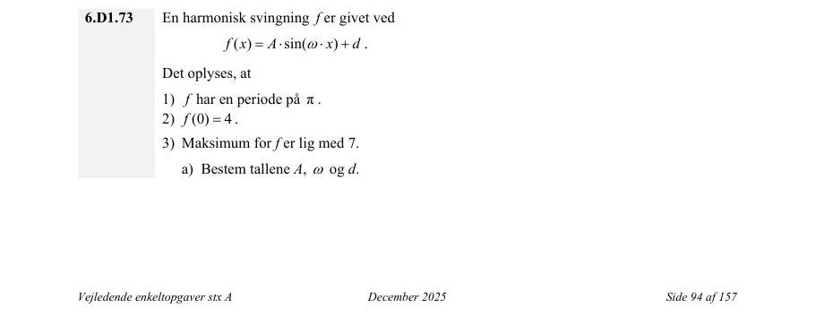 Vejledende enkeltopgave 6.D1.73