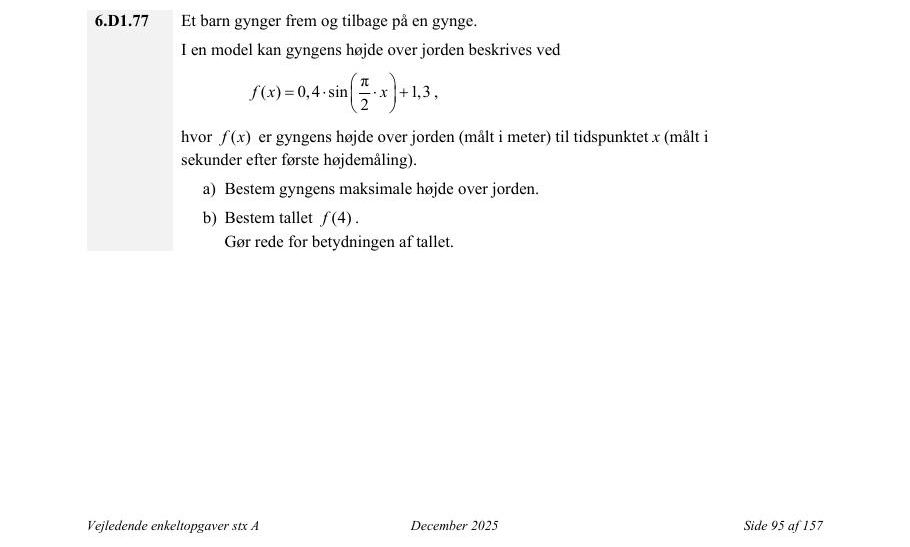 Vejledende enkeltopgave 6.D1.77