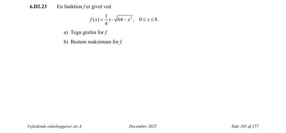 Vejledende enkeltopgave 6.D2.23