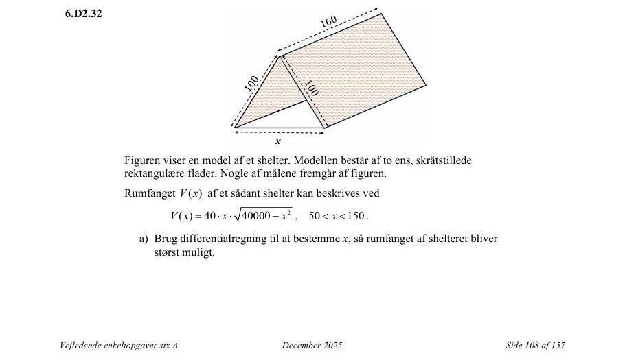 Vejledende enkeltopgave 6.D2.32