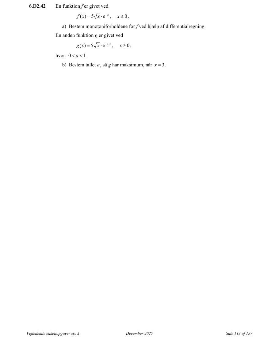 Vejledende enkeltopgave 6.D2.42