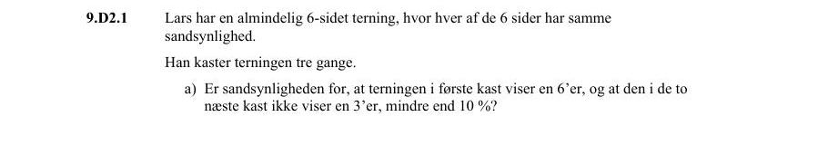 Vejledende enkeltopgave 9.D2.1